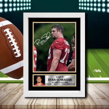 Ryan Schraeder 2 Signed Autographed NFL Star Poster Print Framed Merch Gift