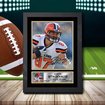 Seth Devalve Signed Autographed NFL Star Poster Print Framed Merch Gift Seth Devalve Signed Autographed NFL Star Poster Print Framed Merch Gift