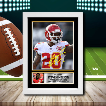 Steven Nelson 2 Signed Autographed NFL Star Poster Print Framed Merch Gift