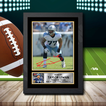 Taylor Lewan 2 Signed Autographed NFL Star Poster Print Framed Merch Gift