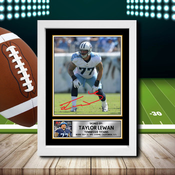Taylor Lewan 2 Signed Autographed NFL Star Poster Print Framed Merch Gift