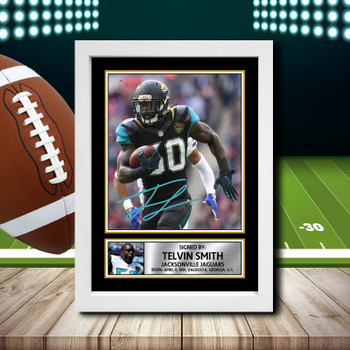 Telvin Smith Signed Autographed NFL Star Poster Print Framed Merch Gift Telvin Smith Signed Autographed NFL Star Poster Print Framed Merch Gift