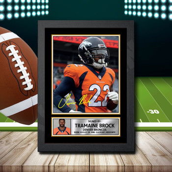 Tramaine Brock Signed Autographed NFL Star Poster Print Framed Merch Gift