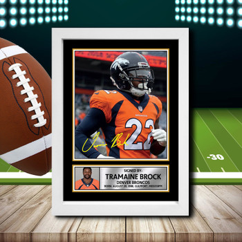 Tramaine Brock Signed Autographed NFL Star Poster Print Framed Merch Gift