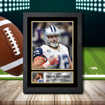 Travis Frederick 2 Signed Autographed NFL Star Poster Print Framed Merch Gift