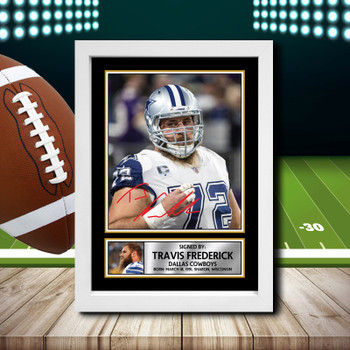 Travis Frederick 2 Signed Autographed NFL Star Poster Print Framed Merch Gift