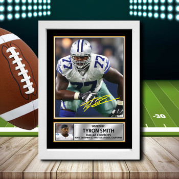 Tyron Smith Signed Autographed NFL Star Poster Print Framed Merch Gift Tyron Smith Signed Autographed NFL Star Poster Print Framed Merch Gift