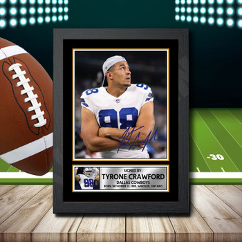 Tyrone Crawford Signed Autographed NFL Star Poster Print Framed Merch Gift Tyrone Crawford Signed Autographed NFL Star Poster Print Framed Merch Gift