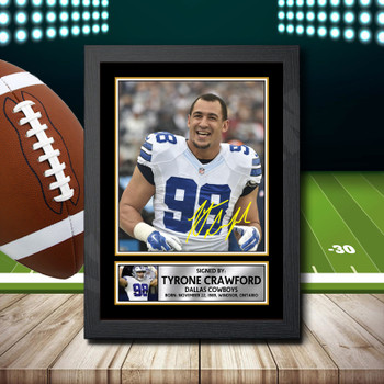 Tyrone Crawford 2 Signed Autographed NFL Star Poster Print Framed Merch Gift Tyrone Crawford 2 Signed Autographed NFL Star Poster Print Framed Merch Gift