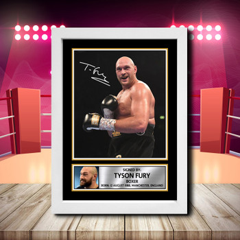 Tyson Fury 2 Signed Autographed Boxing Star Poster Print Framed Merch Gift Tyson Fury 2 Signed Autographed Boxing Star Poster Print Framed Merch Gift