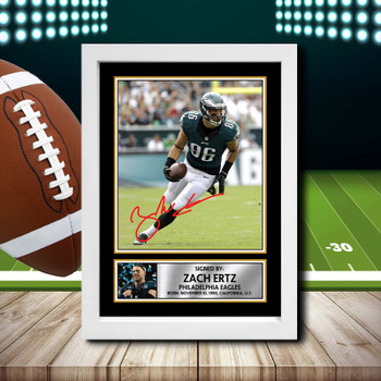 Zach Ertz Signed Autographed NFL Star Poster Print Framed Merch Gift