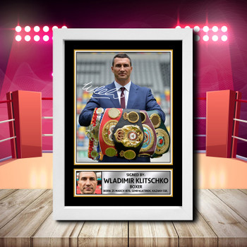 Wladimir Klitschko 2 Signed Autographed Boxing Star Poster Print Framed Merch Gift Wladimir Klitschko 2 Signed Autographed Boxing Star Poster Print Framed Merch Gift
