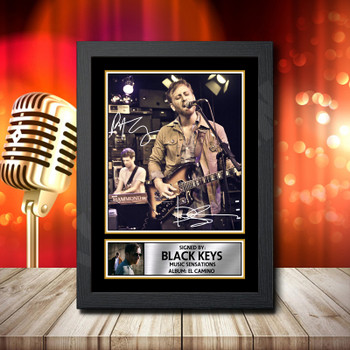Black Keys El Camino 3 Signed Autographed Rock-Bands Star Poster Print Framed Merch Gift Black Keys El Camino 3 Signed Autographed Rock-Bands Star Poster Print Framed Merch Gift