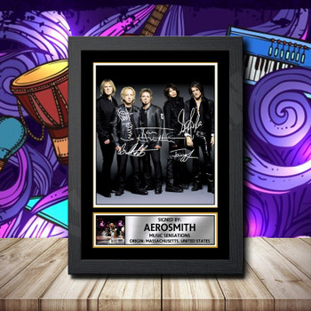 Aerosmith 1 Signed Autographed Rock-Bands Star Poster Print Framed Merch Gift Aerosmith 1 Signed Autographed Rock-Bands Star Poster Print Framed Merch Gift