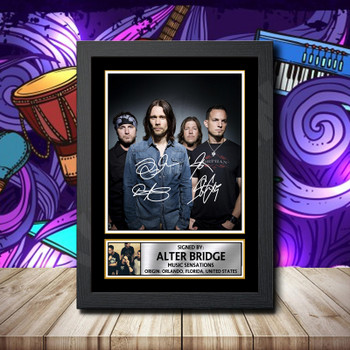 Alter Bridge 1 Signed Autographed Rock-Bands Star Poster Print Framed Merch Gift Alter Bridge 1 Signed Autographed Rock-Bands Star Poster Print Framed Merch Gift