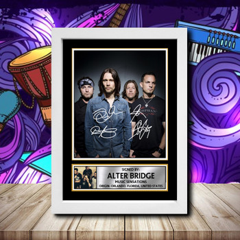 Alter Bridge 1 Signed Autographed Rock-Bands Star Poster Print Framed Merch Gift Alter Bridge 1 Signed Autographed Rock-Bands Star Poster Print Framed Merch Gift