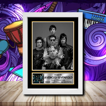 Avenged Sevenfold 2 Signed Autographed Rock-Bands Star Poster Print Framed Merch Gift Avenged Sevenfold 2 Signed Autographed Rock-Bands Star Poster Print Framed Merch Gift