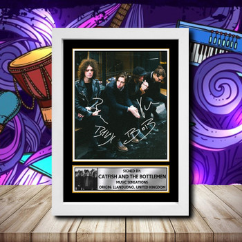 Catfish And The Bottlemen 1 Signed Autographed Rock-Bands Star Poster Print Framed Merch Gift Catfish And The Bottlemen 1 Signed Autographed Rock-Bands Star Poster Print Framed Merch Gift