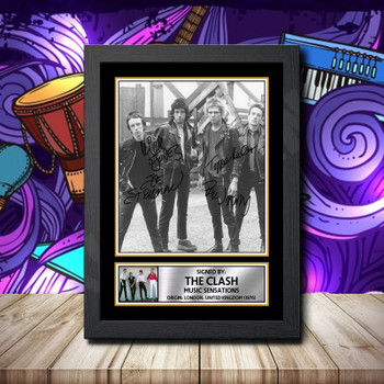 The Clash 3 Signed Autographed Rock-Bands Star Poster Print Framed Merch Gift The Clash 3 Signed Autographed Rock-Bands Star Poster Print Framed Merch Gift