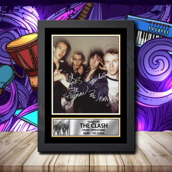 The Clash 4 Signed Autographed Rock-Bands Star Poster Print Framed Merch Gift The Clash 4 Signed Autographed Rock-Bands Star Poster Print Framed Merch Gift