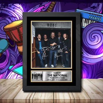 The National 3 Signed Autographed Rock-Bands Star Poster Print Framed Merch Gift The National 3 Signed Autographed Rock-Bands Star Poster Print Framed Merch Gift