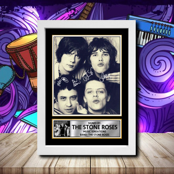 The Stone Roses 3 Signed Autographed Rock-Bands Star Poster Print Framed Merch Gift The Stone Roses 3 Signed Autographed Rock-Bands Star Poster Print Framed Merch Gift