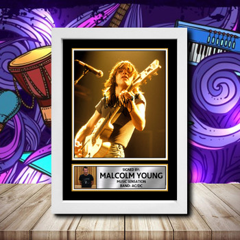 Malcolm Young 1 Signed Autographed Rock-Bands Star Poster Print Framed Merch Gift Malcolm Young 1 Signed Autographed Rock-Bands Star Poster Print Framed Merch Gift