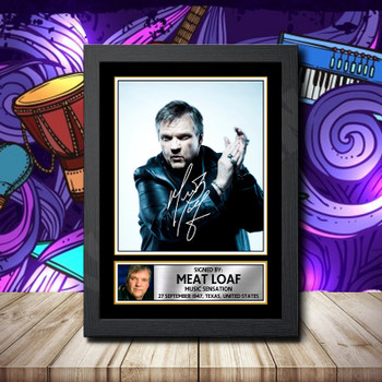 Meat Loaf 1 Signed Autographed Rock-Bands Star Poster Print Framed Merch Gift Meat Loaf 1 Signed Autographed Rock-Bands Star Poster Print Framed Merch Gift