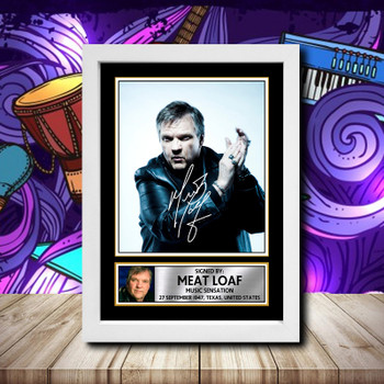Meat Loaf 1 Signed Autographed Rock-Bands Star Poster Print Framed Merch Gift Meat Loaf 1 Signed Autographed Rock-Bands Star Poster Print Framed Merch Gift