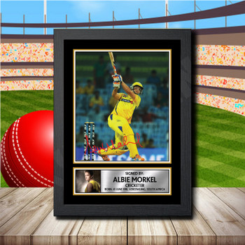 Albie Morkel 2 Signed Autographed Cricket Star Poster Print Framed Merch Gift Albie Morkel 2 Signed Autographed Cricket Star Poster Print Framed Merch Gift