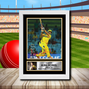 Albie Morkel 2 Signed Autographed Cricket Star Poster Print Framed Merch Gift Albie Morkel 2 Signed Autographed Cricket Star Poster Print Framed Merch Gift