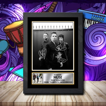 Muse 1 Signed Autographed Rock-Bands Star Poster Print Framed Merch Gift Muse 1 Signed Autographed Rock-Bands Star Poster Print Framed Merch Gift