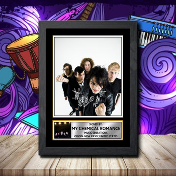 My Chemical Romance 1 Signed Autographed Rock-Bands Star Poster Print Framed Merch Gift My Chemical Romance 1 Signed Autographed Rock-Bands Star Poster Print Framed Merch Gift