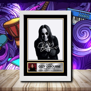 Ozzy Osbourne 1 Signed Autographed Rock-Bands Star Poster Print Framed Merch Gift Ozzy Osbourne 1 Signed Autographed Rock-Bands Star Poster Print Framed Merch Gift