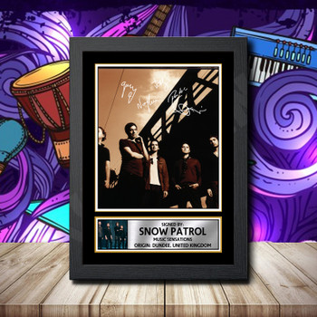 Snow Patrol 2 Signed Autographed Rock-Bands Star Poster Print Framed Merch Gift Snow Patrol 2 Signed Autographed Rock-Bands Star Poster Print Framed Merch Gift