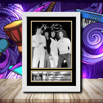 The Who Keith Moon 1 Signed Autographed Rock-Bands Star Poster Print Framed Merch Gift The Who Keith Moon 1 Signed Autographed Rock-Bands Star Poster Print Framed Merch Gift