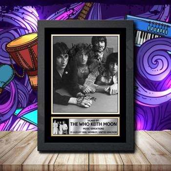 The Who Keith Moon 2 Signed Autographed Rock-Bands Star Poster Print Framed Merch Gift The Who Keith Moon 2 Signed Autographed Rock-Bands Star Poster Print Framed Merch Gift