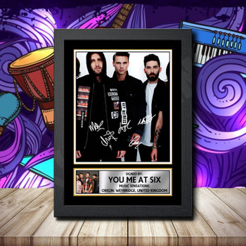 You Me At Six 1 Signed Autographed Rock-Bands Star Poster Print Framed Merch Gift You Me At Six 1 Signed Autographed Rock-Bands Star Poster Print Framed Merch Gift
