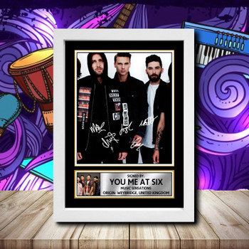 You Me At Six 1 Signed Autographed Rock-Bands Star Poster Print Framed Merch Gift You Me At Six 1 Signed Autographed Rock-Bands Star Poster Print Framed Merch Gift