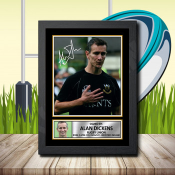 Alan Dickens 1 Signed Autographed Rugby Star Poster Print Framed Merch Gift Alan Dickens 1 Signed Autographed Rugby Star Poster Print Framed Merch Gift