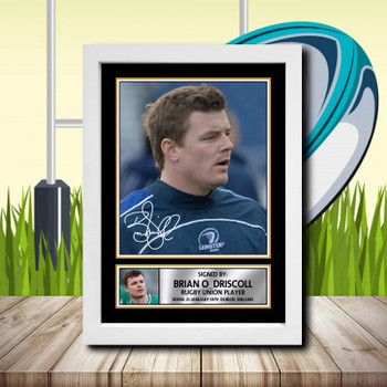 Brian O Driscoll 2 Signed Autographed Rugby Star Poster Print Framed Merch Gift