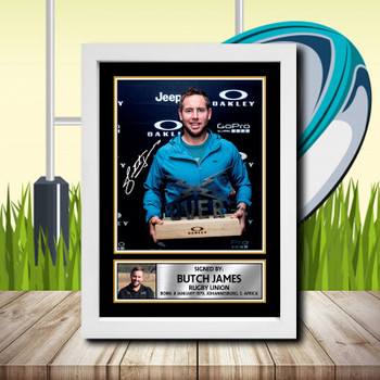 Butch James 1 Signed Autographed Rugby Star Poster Print Framed Merch Gift Butch James 1 Signed Autographed Rugby Star Poster Print Framed Merch Gift