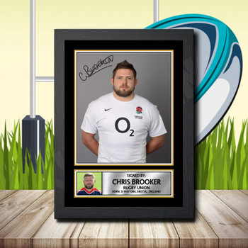 Chris Brooker 2 Signed Autographed Rugby Star Poster Print Framed Merch Gift Chris Brooker 2 Signed Autographed Rugby Star Poster Print Framed Merch Gift