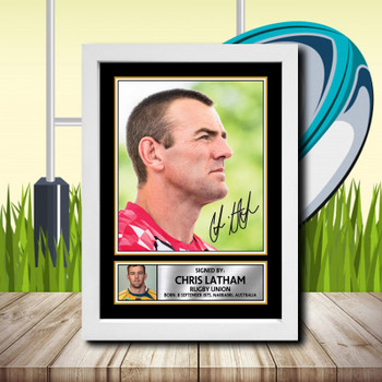 Chris Latham 2 Signed Autographed Rugby Star Poster Print Framed Merch Gift Chris Latham 2 Signed Autographed Rugby Star Poster Print Framed Merch Gift