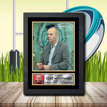 Clive Woodward 1 Signed Autographed Rugby Star Poster Print Framed Merch Gift Clive Woodward 1 Signed Autographed Rugby Star Poster Print Framed Merch Gift
