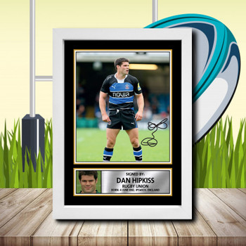 Dan Hipkiss 1 Signed Autographed Rugby Star Poster Print Framed Merch Gift Dan Hipkiss 1 Signed Autographed Rugby Star Poster Print Framed Merch Gift