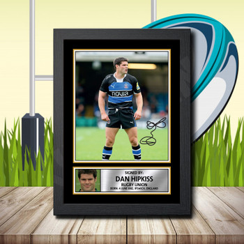 Dan Hipkiss 1 Signed Autographed Rugby Star Poster Print Framed Merch Gift Dan Hipkiss 1 Signed Autographed Rugby Star Poster Print Framed Merch Gift