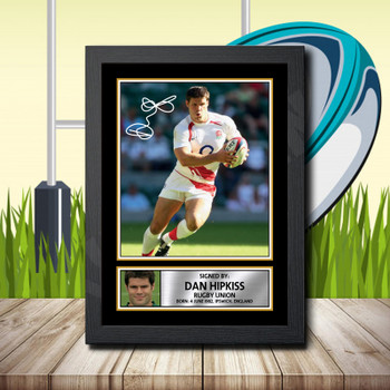 Dan Hipkiss 2 Signed Autographed Rugby Star Poster Print Framed Merch Gift Dan Hipkiss 2 Signed Autographed Rugby Star Poster Print Framed Merch Gift