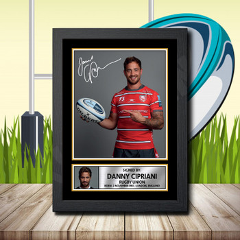Danny Cipriani 1 Signed Autographed Rugby Star Poster Print Framed Merch Gift Danny Cipriani 1 Signed Autographed Rugby Star Poster Print Framed Merch Gift