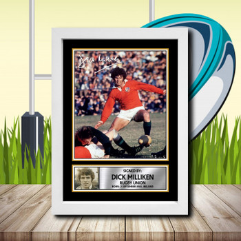 Dick Milliken 1 Signed Autographed Rugby Star Poster Print Framed Merch Gift